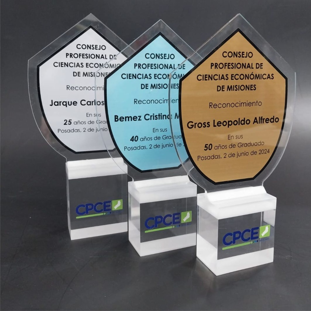 PL01 - Premios libres estándar realizados en acrílico