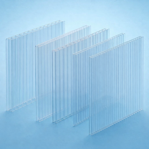 Planchas de policarbonato alveolar CRISTAL - 4 a 10mm